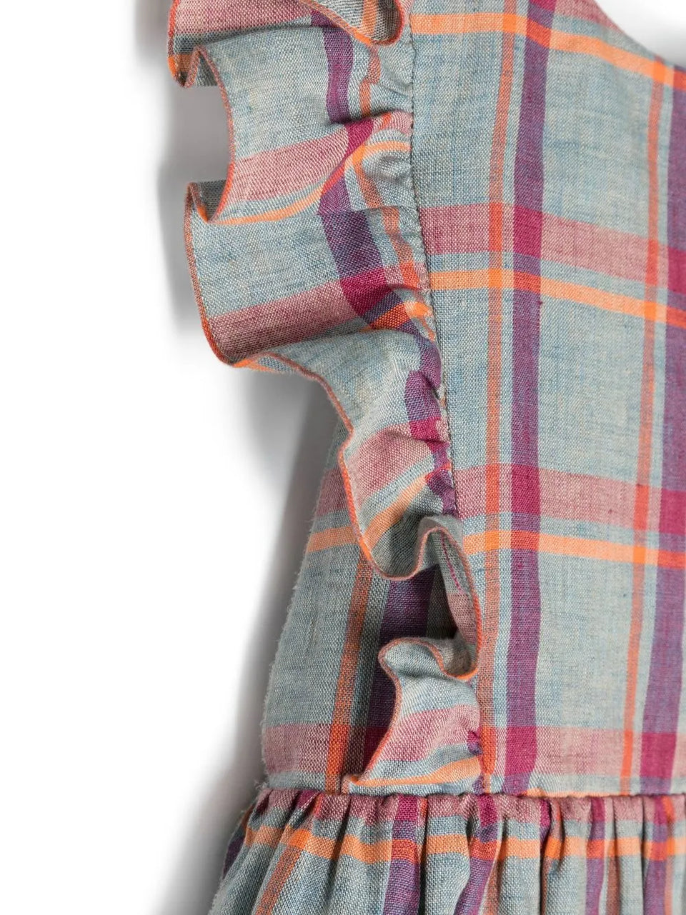 Carole checked linen dress