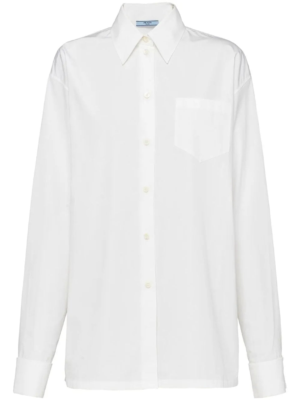 triangle-logo poplin shirt