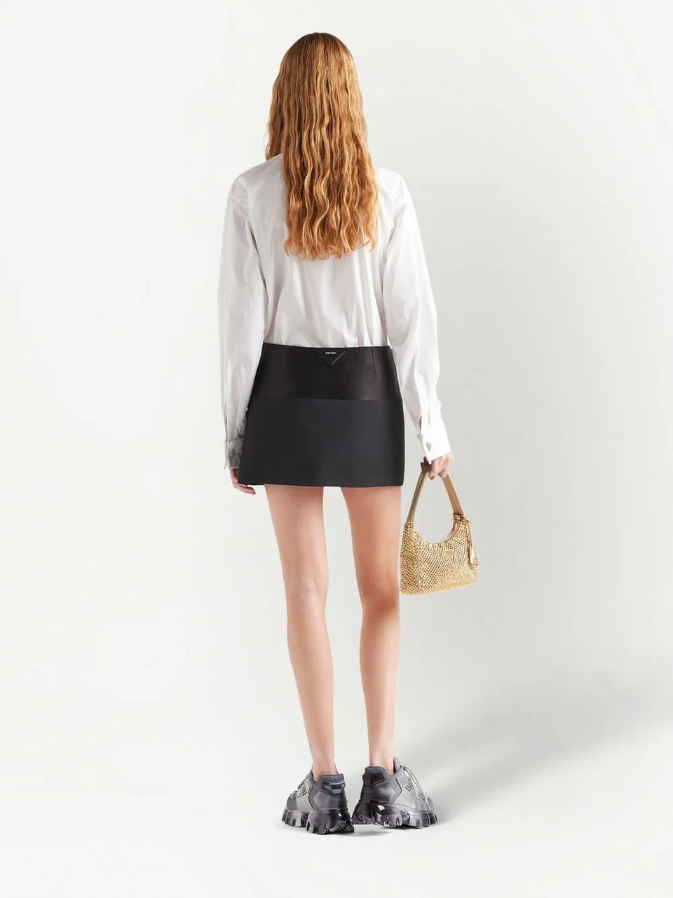 triangle-logo poplin shirt