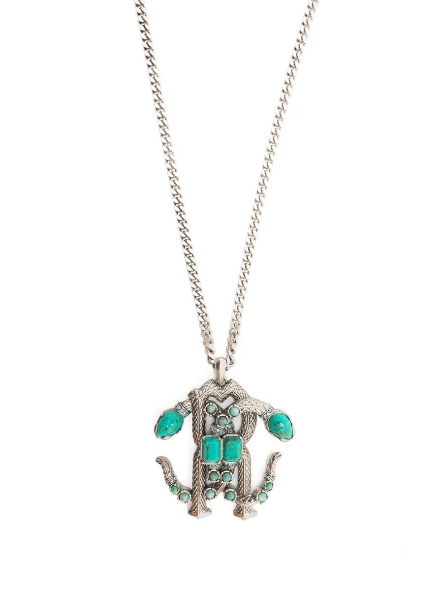 Mirror Snake pendant necklace