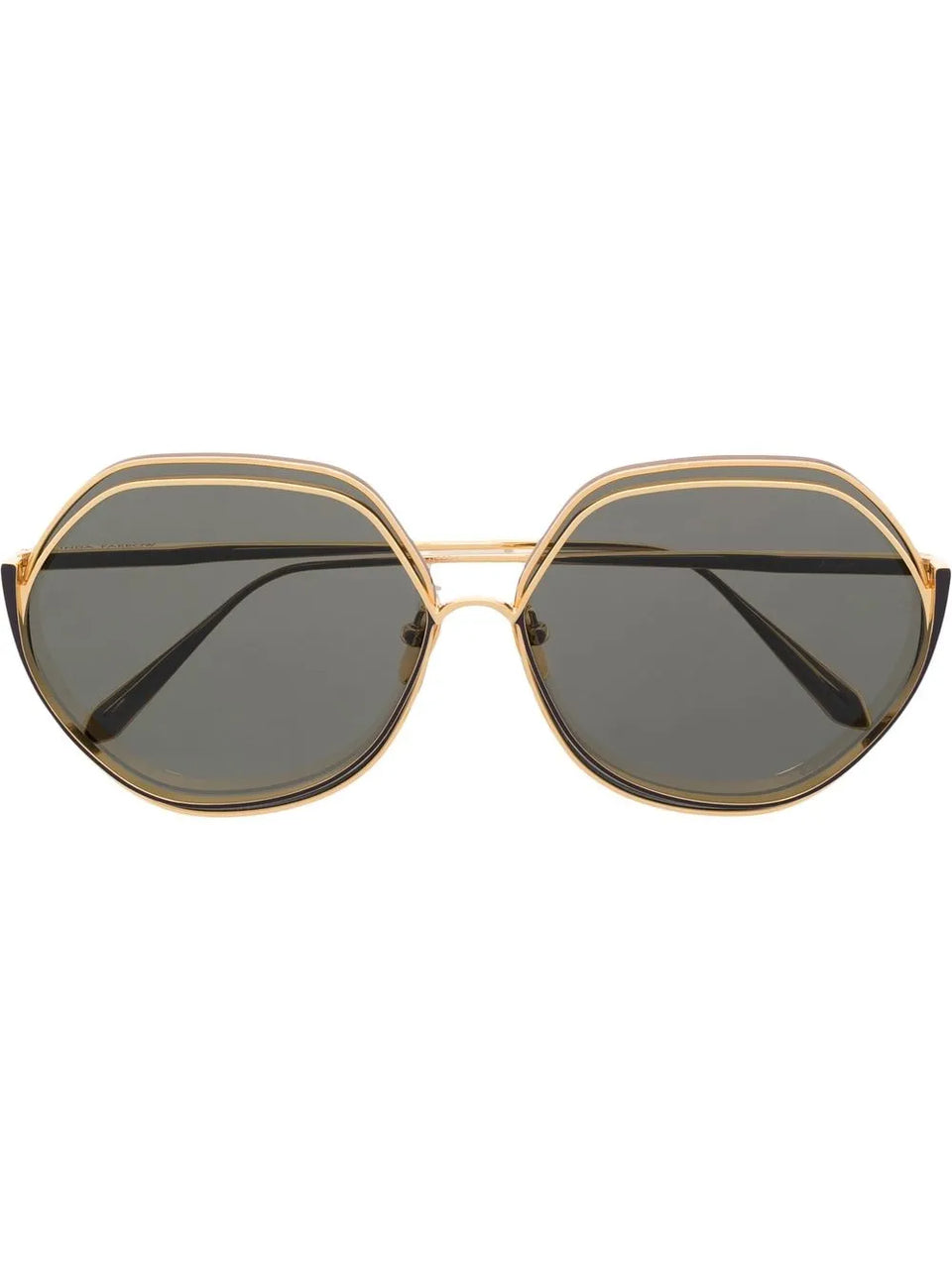 rounded hexagonal-frame sunglasses