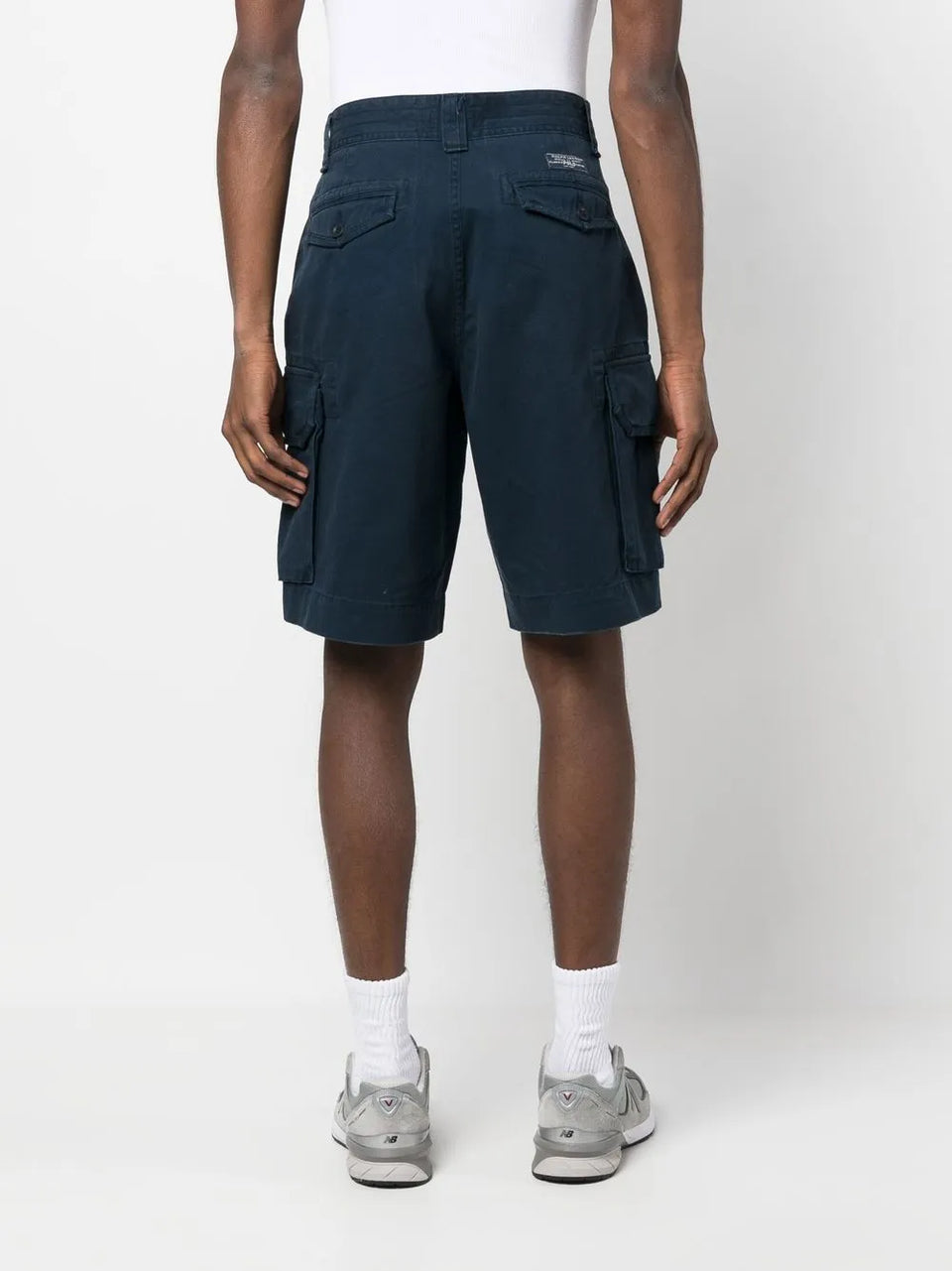 logo-patch cotton cargo shorts