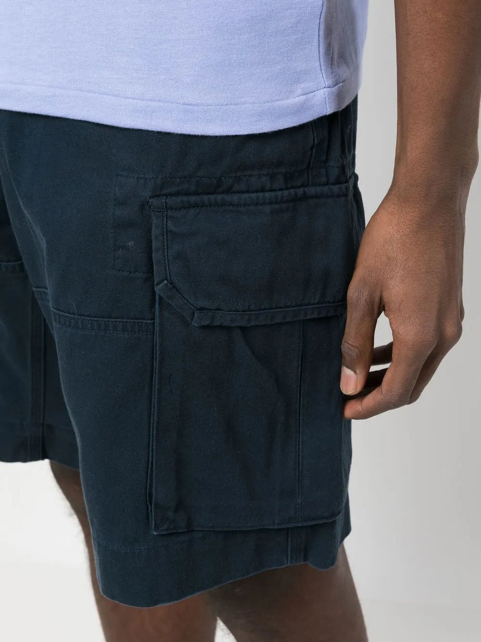 logo-patch cotton cargo shorts