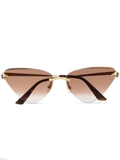 panther-plaque cat-eye sunglasses