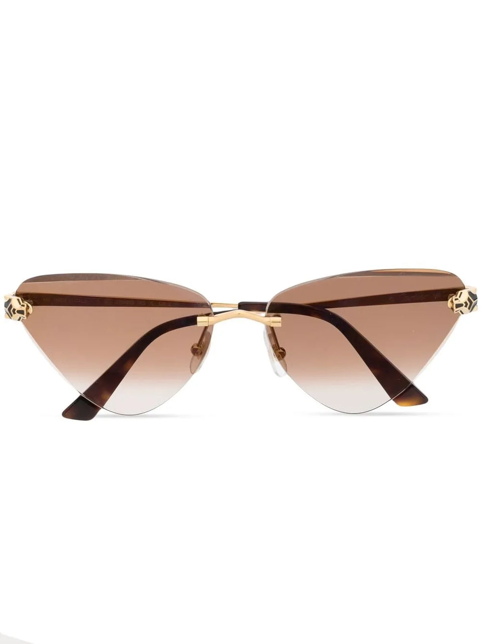 panther-plaque cat-eye sunglasses