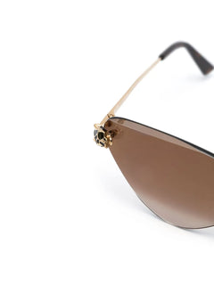 panther-plaque cat-eye sunglasses