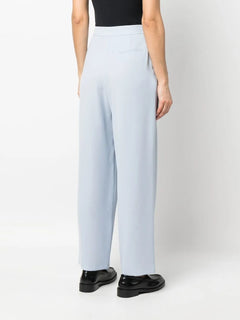 pleat-detail straight-leg trousers