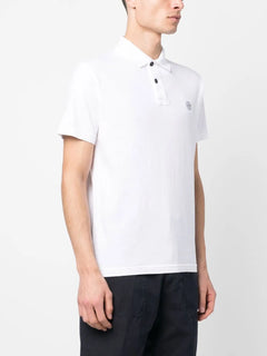Compass-patch polo shirt