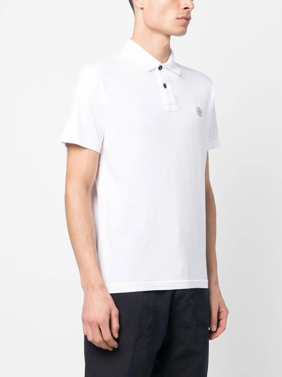 Compass-patch polo shirt