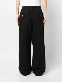 mid-rise wid-leg trousers