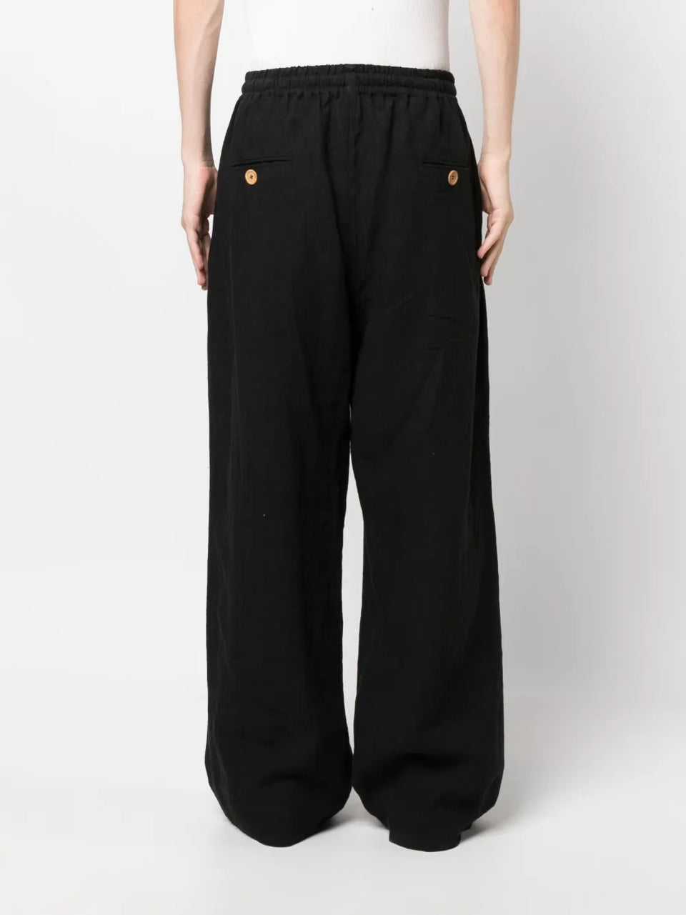 mid-rise wid-leg trousers