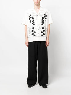 mid-rise wid-leg trousers