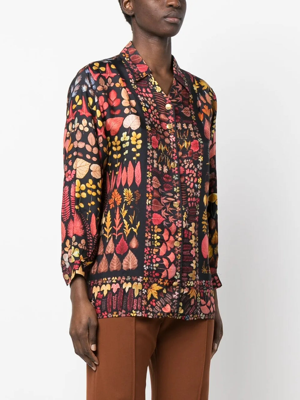 1990s lead print silk shirt