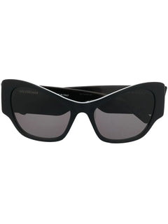 enamelled-logo cat-eye frame sunglasses