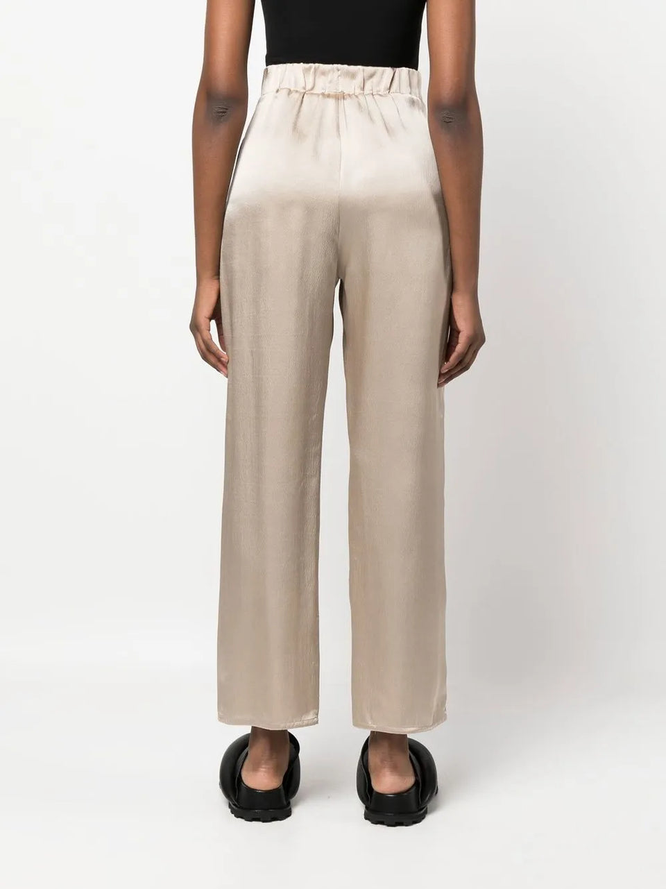 cropped silk palazzo pants