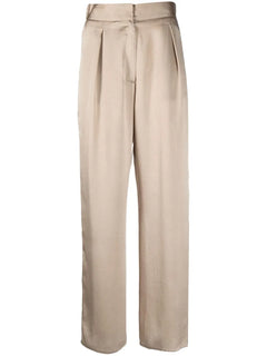 cropped silk palazzo pants