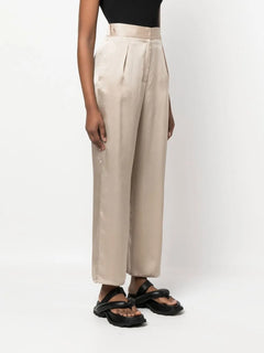 cropped silk palazzo pants