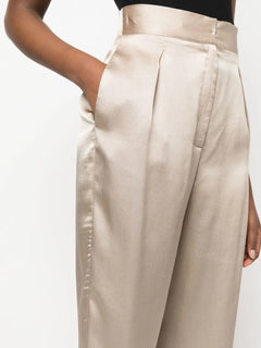 cropped silk palazzo pants