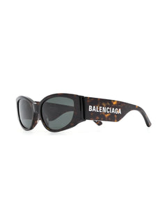 logo-print biker sunglasses