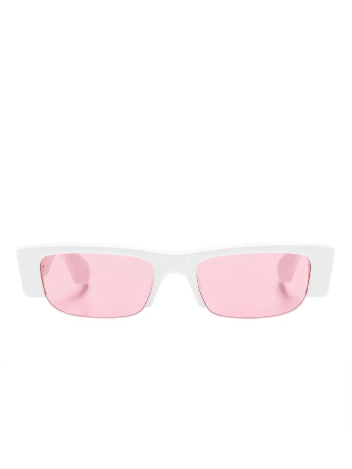 Graffiti slashed rectangle sunglasses