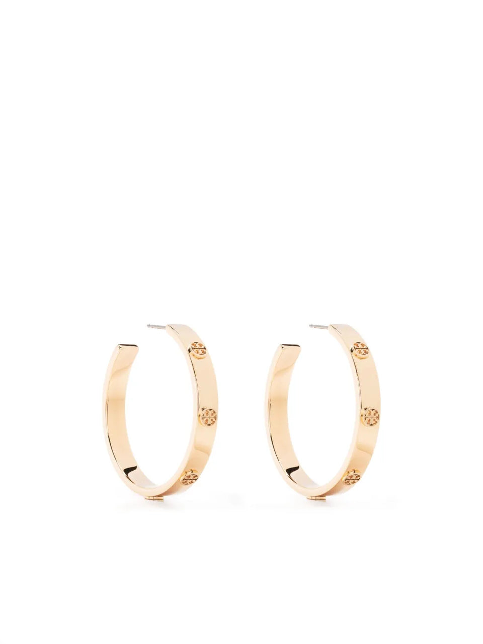 embossed-logo hoop earrings