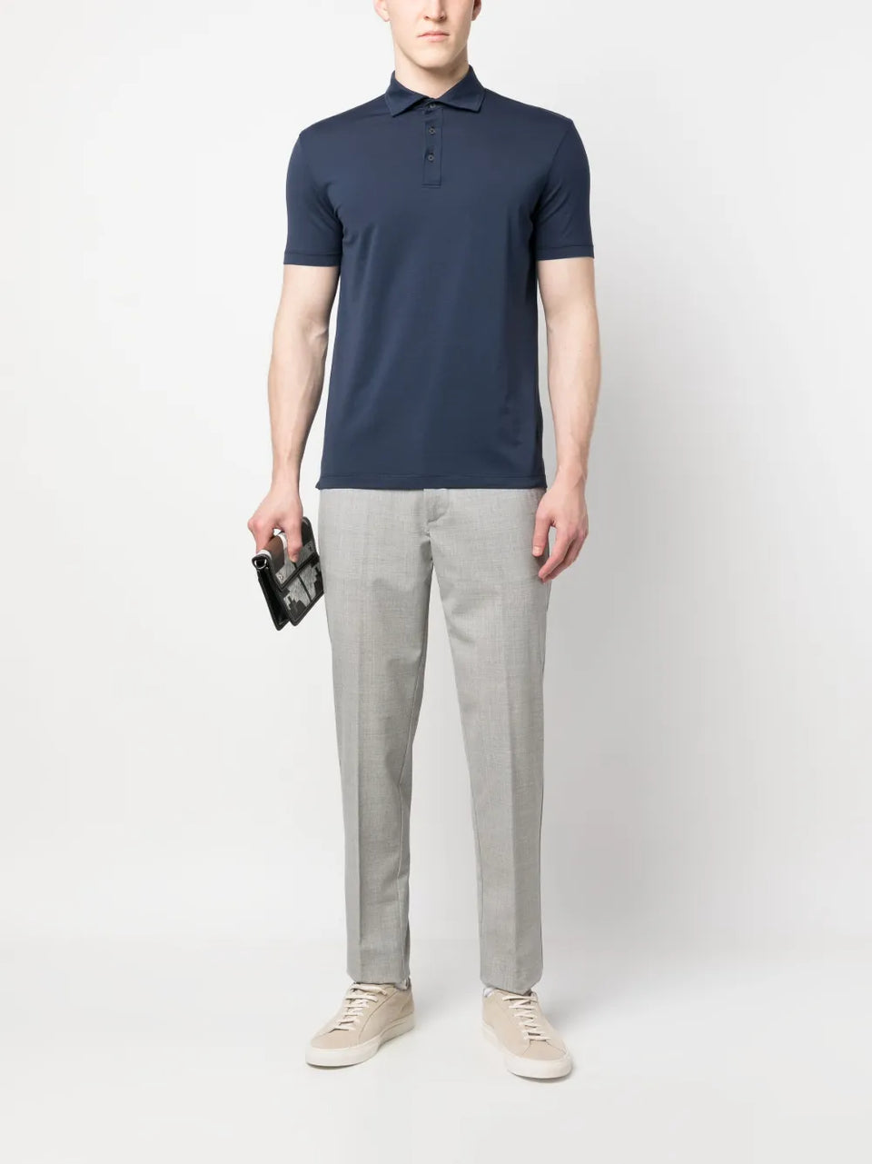 tapered-leg trousers