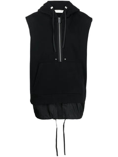 half-zip fastening sleeveless Hoodie