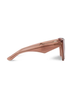 transparent-frame logo-plaque sunglasses