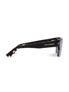tortoiseshell-detail mirrored-lense sunglasses