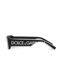 rectangular-frame logo-print sunglasses