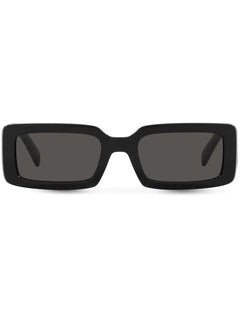 rectangular-frame logo-print sunglasses