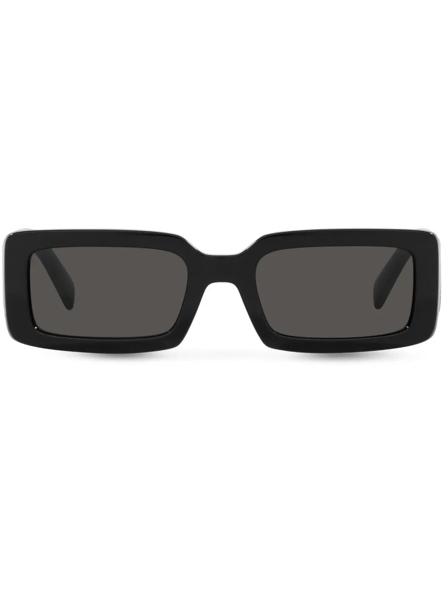 rectangular-frame logo-print sunglasses