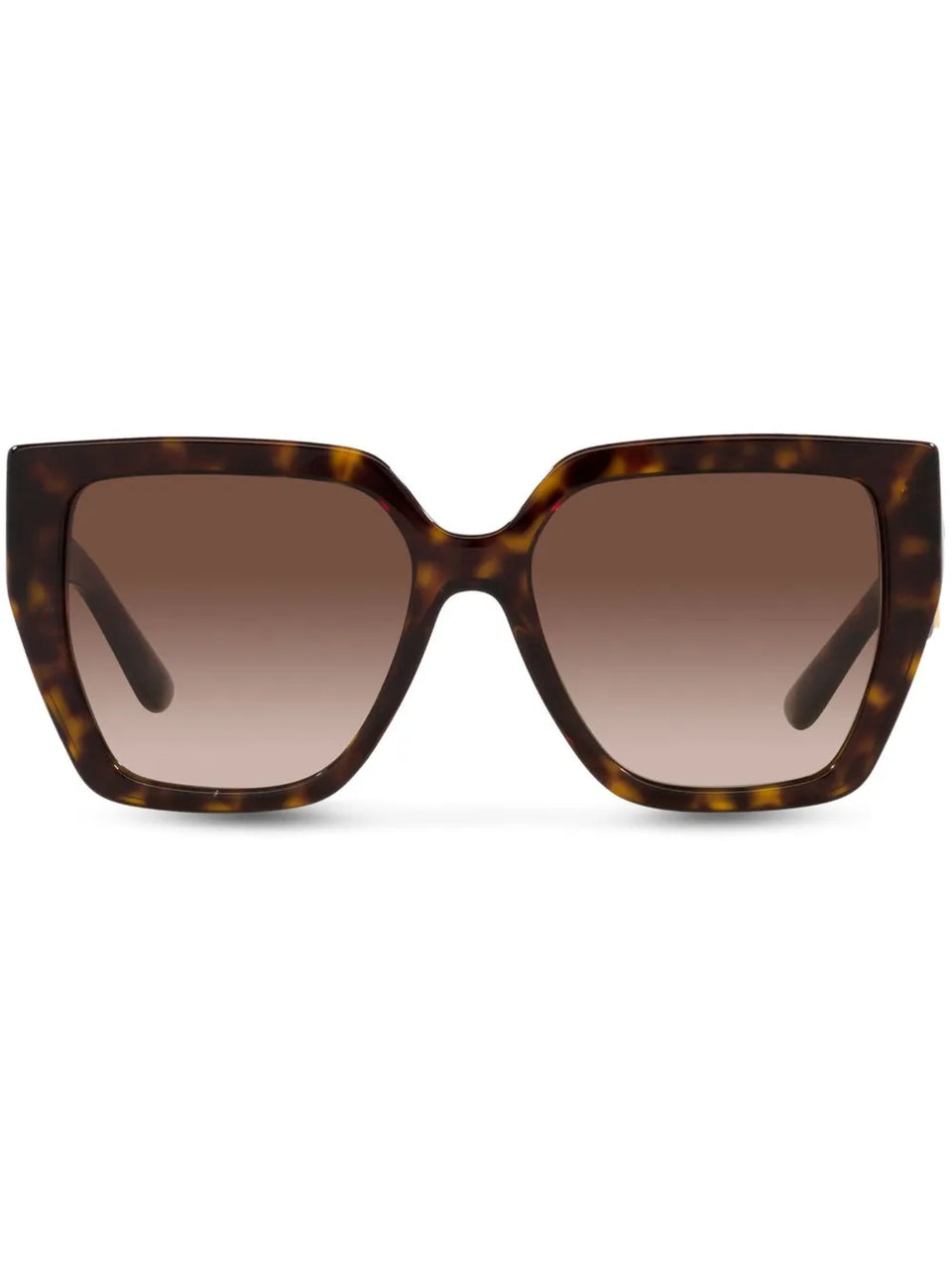 tortoiseshell logo-plaque arm sunglasses