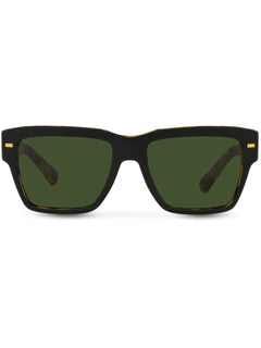 tortoiseshell-detail logo-arm sunglasses