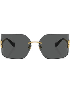 logo-plaque frameless sunglasses