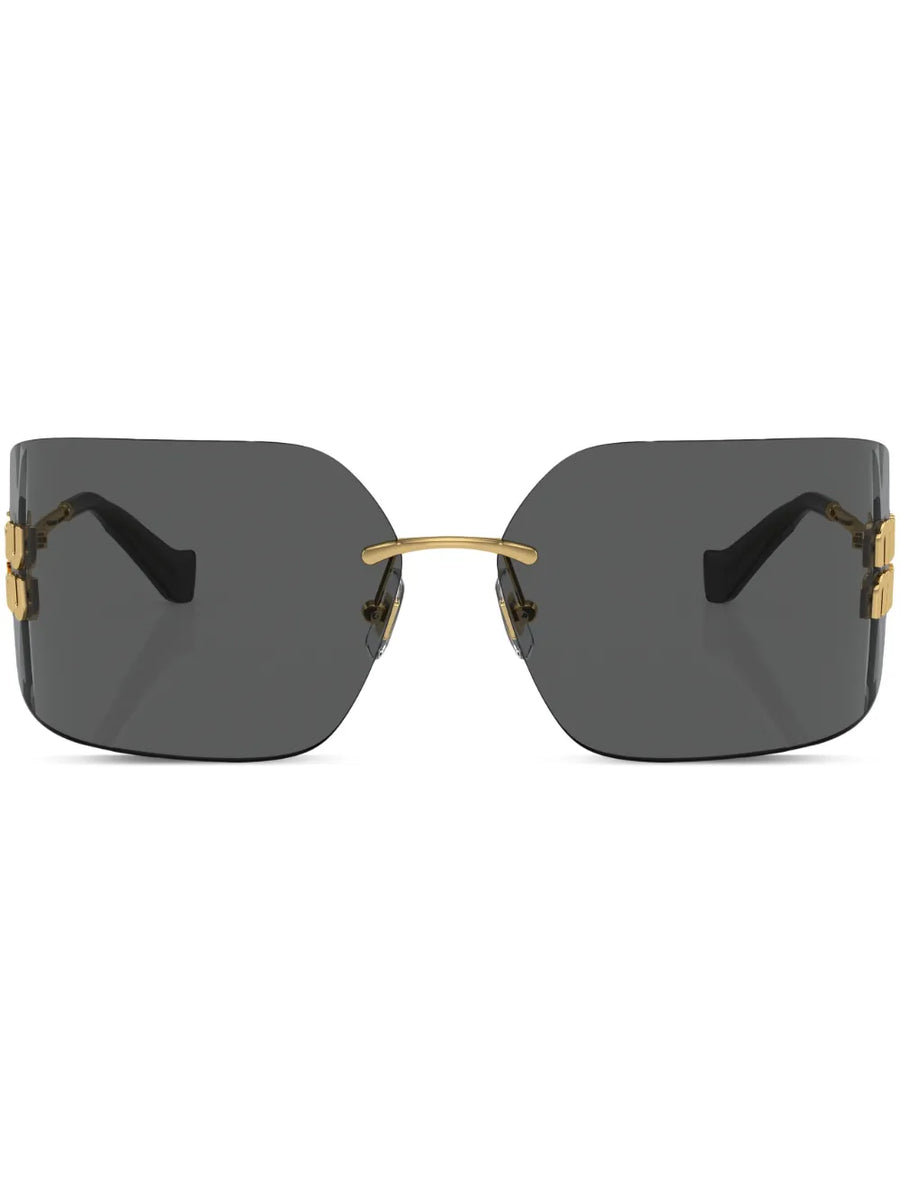 logo-plaque frameless sunglasses