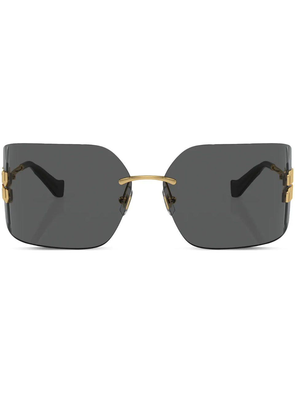 logo-plaque frameless sunglasses