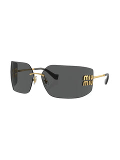 logo-plaque frameless sunglasses