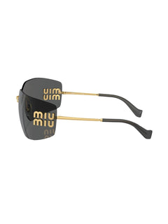 logo-plaque frameless sunglasses