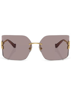 logo oversize-frameless sunglasses