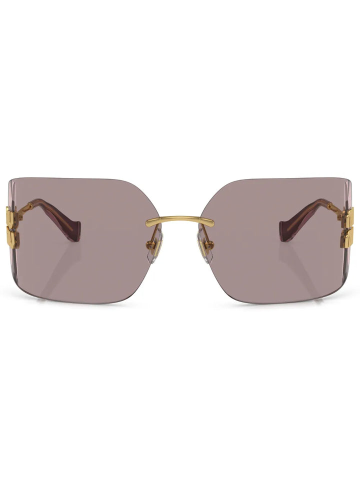 logo oversize-frameless sunglasses