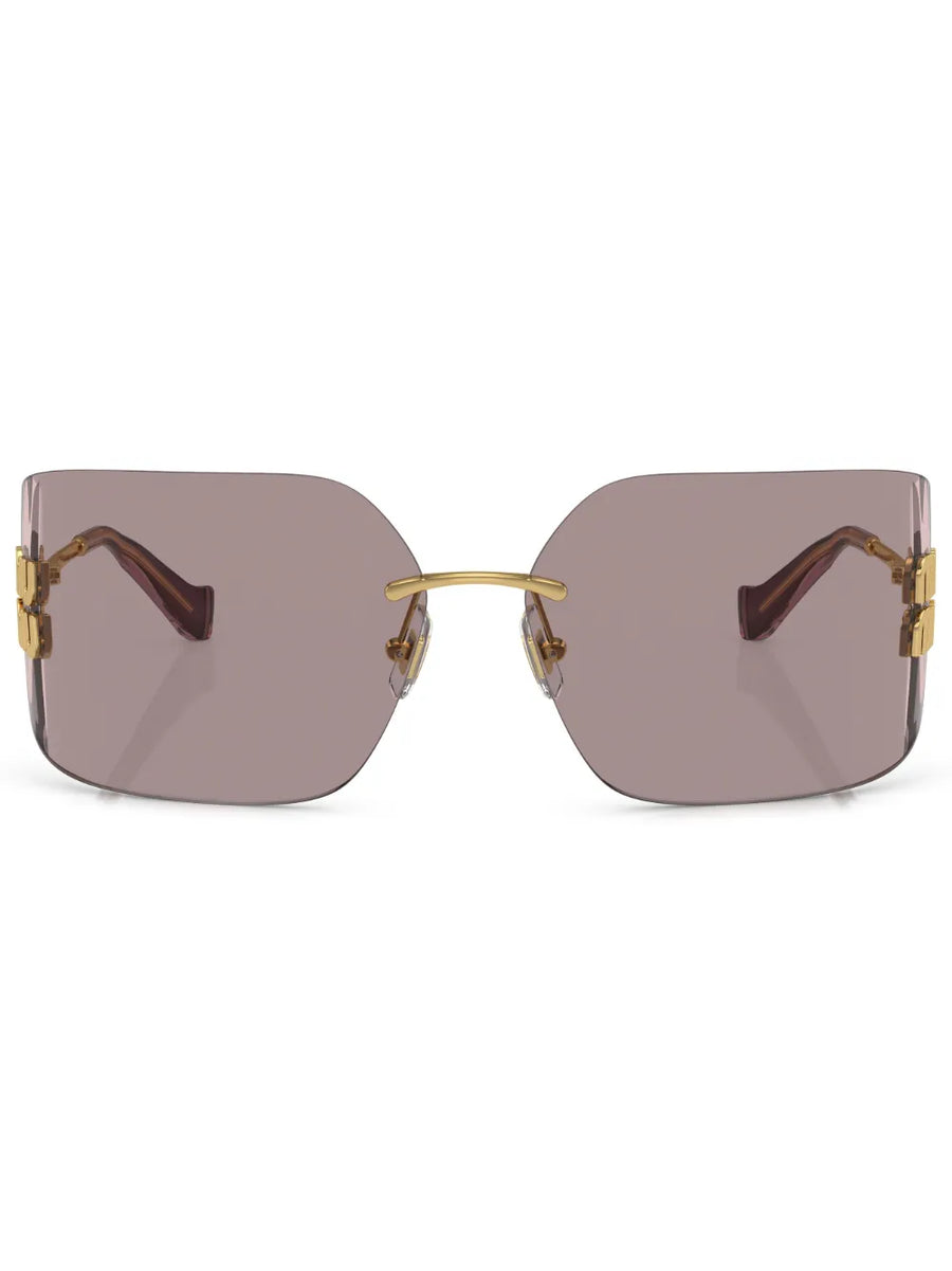 logo oversize-frameless sunglasses