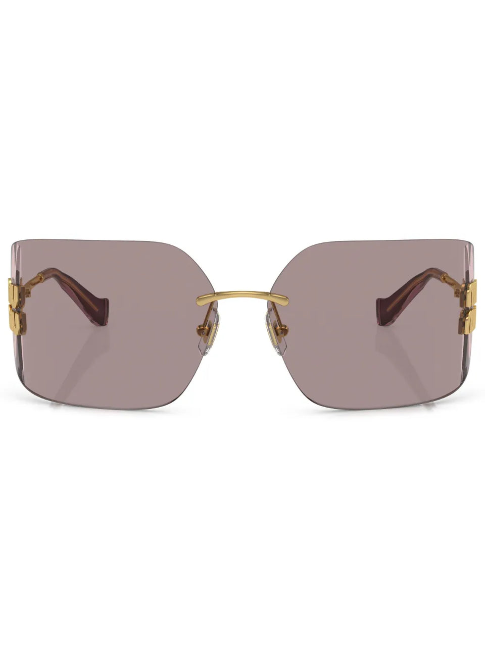 logo oversize-frameless sunglasses