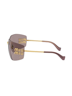 logo oversize-frameless sunglasses
