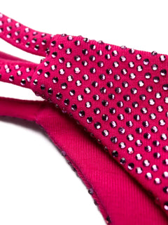 crystal-embellished thong