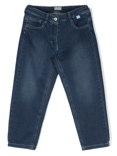 baggy-cut denim jeans