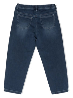 baggy-cut denim jeans
