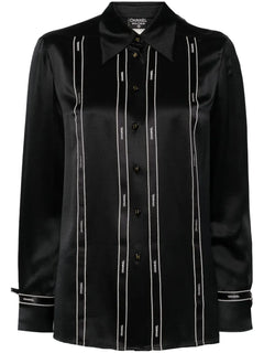1994 logo-print silk shirt