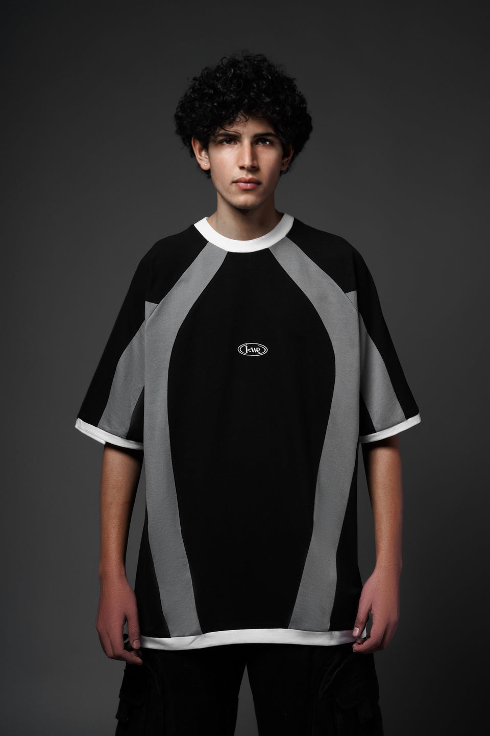 Panelled T-Shirt Black