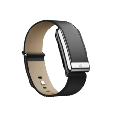 Whoop 5.0 Leatherluxe Straight Black/Cream with Titanium Band (12 Month Peak Subscription Included)